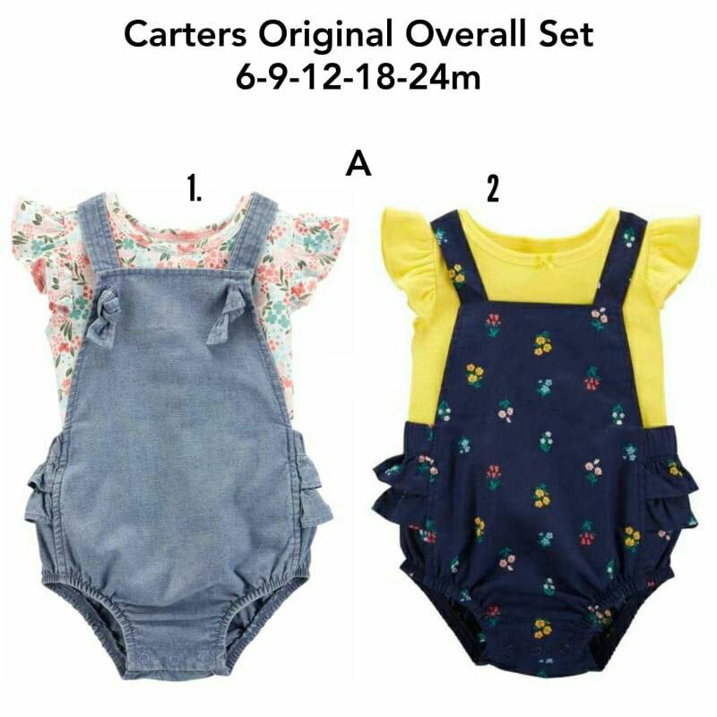 set overall, Romper bayi, set Baju bayi 2in1, baju bayi