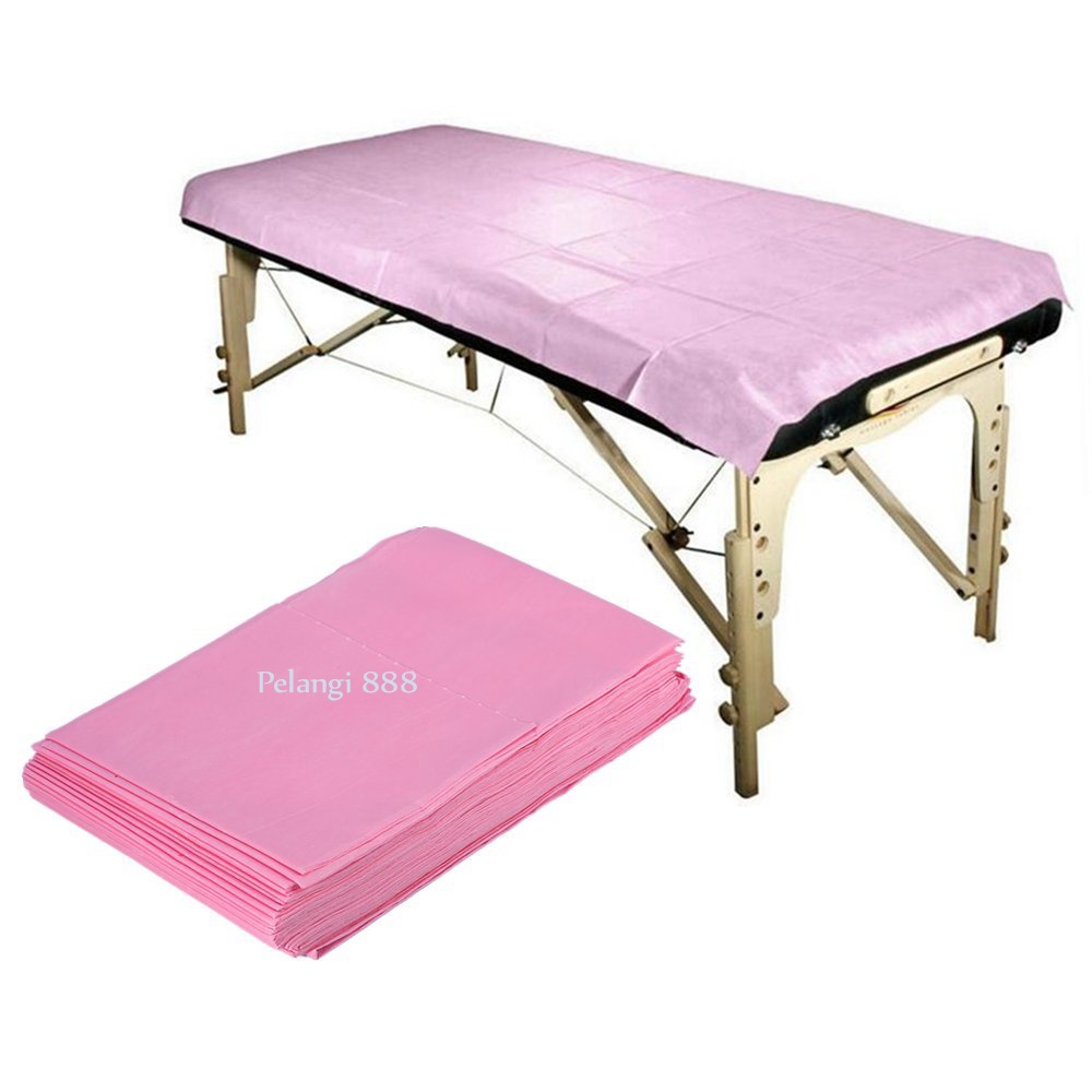 Disposable Bed Sheet Waterproof Dan Anti Minyak Alas Sprei Hotel Ruma Sakit Salon Klinik Pink