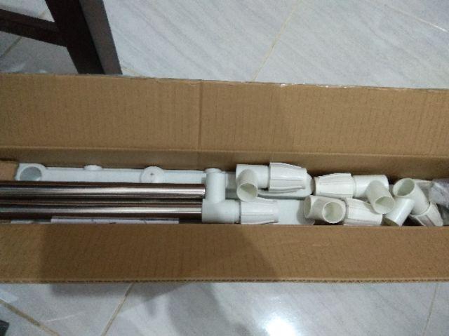 Stand Hanger Double Sisi Rak Serbaguna Dgn 4 Roda Megahome