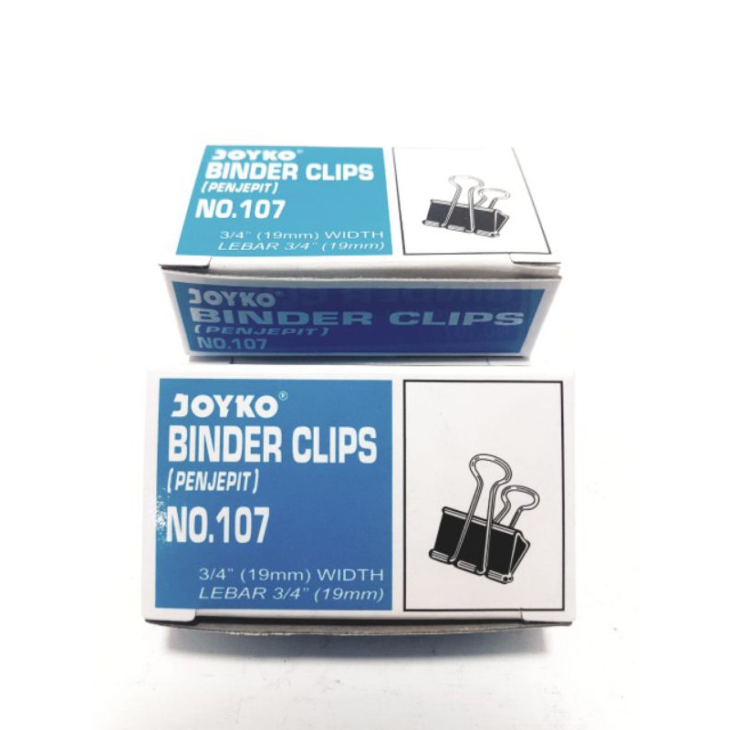 

Harga Grosir (1 Boxes/12 pcs) Binder Clip Penjepit JOYKO No.107 original