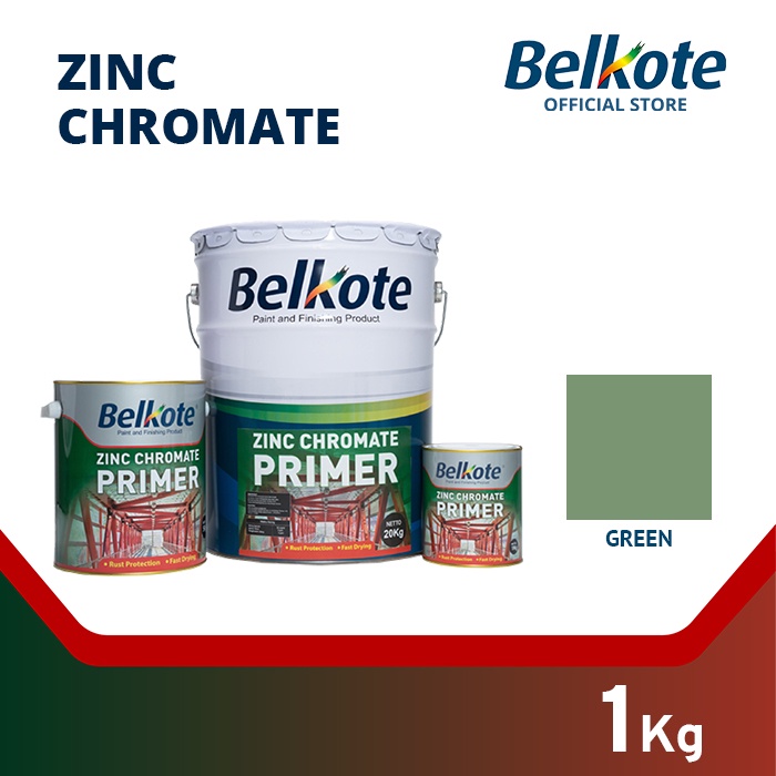 Belkote Zinc Chromate - Hijau 1 Kg (Cat Dasar Besi / Cat Meni Besi / Cat Anti Karat)