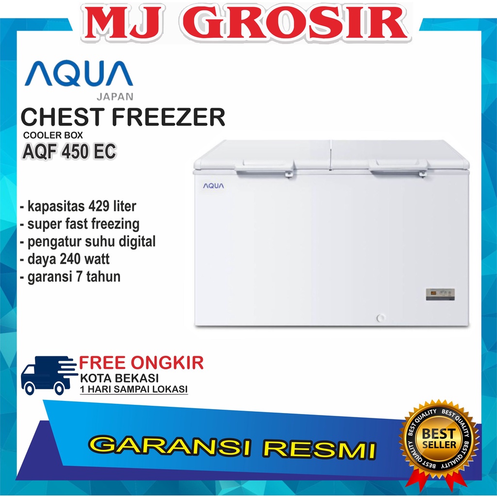 AQUA AQF 450 EC CHEST FREEZER BOX 429 L LEMARI PEMBEKU 429 LITER