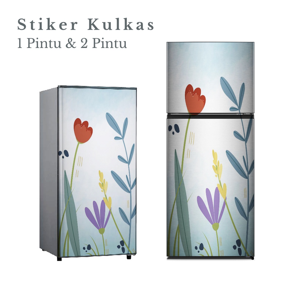 Stiker Kulkas 1 Pintu dan 2 Pintu motif Minimalist kode MT-58 - FM