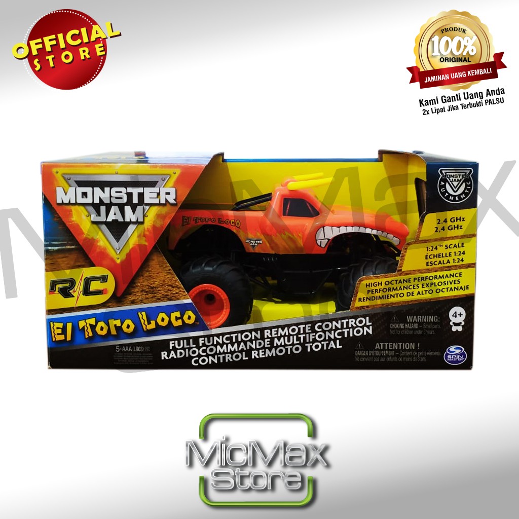 Monster Jam El Toro Loco RC Remote Control Monster Truck 1:24 2.4 Ghz