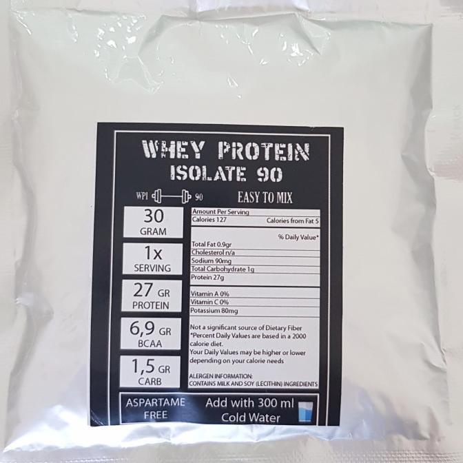 Whey Protein Isolate (Plain) 30Gr Sachet, Susu Whey Original