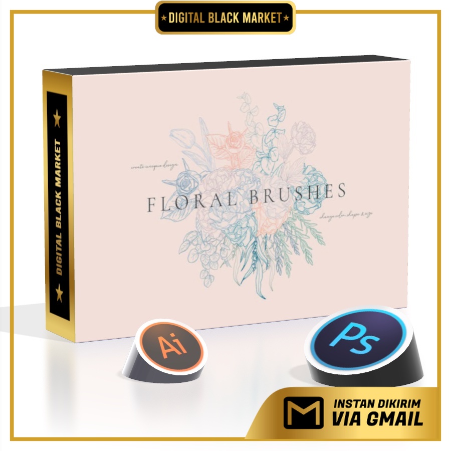 Floral Flexible Illustrator Brushes