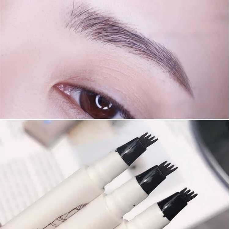 SUAKE Pensil Alis Anti Air Anti Luntur Anti Keringat bisa Alis 3D seperti PRO Waterproof Eyebrow Pencil Tint 4 Tip Brow Tattoo Pen Paint Makeup Eyebrows Waterproof Cosmetic Eye brow Liner