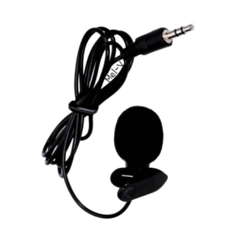 3.5mm Microphone Youtuber with Clip ON - Mic Clip On 2 Garis Vlogger Vlog