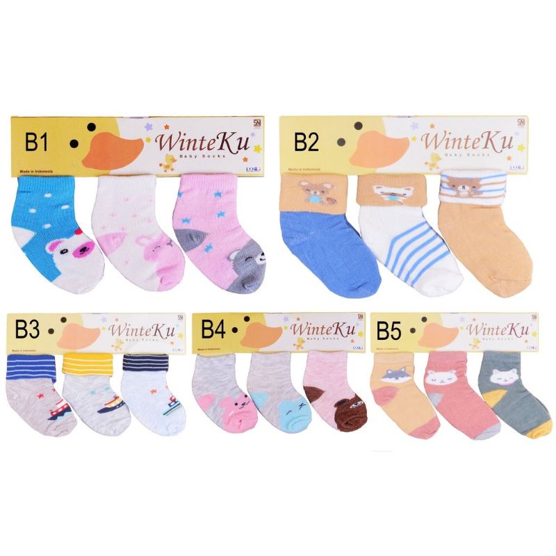 Winteku / Baby Kingdom Kaos Kaki Bayi 3in1 Kaos Kaki isi 3