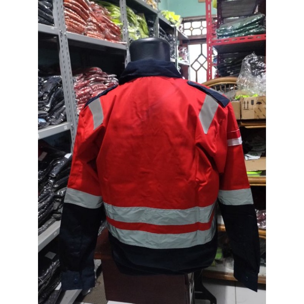 SERAGAM SAFETY MERAH NAVY SCOTLIGT PUNDAK