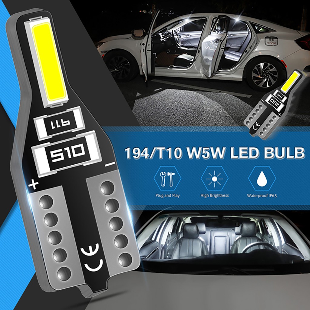 Lampu Led T10 W5W 194 12929 6000k 12v Untuk Interior Mobil Honda Toyota