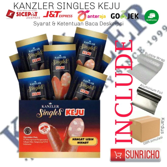 

Sosis Kanzler Singles Keju 65 gr 1 Box