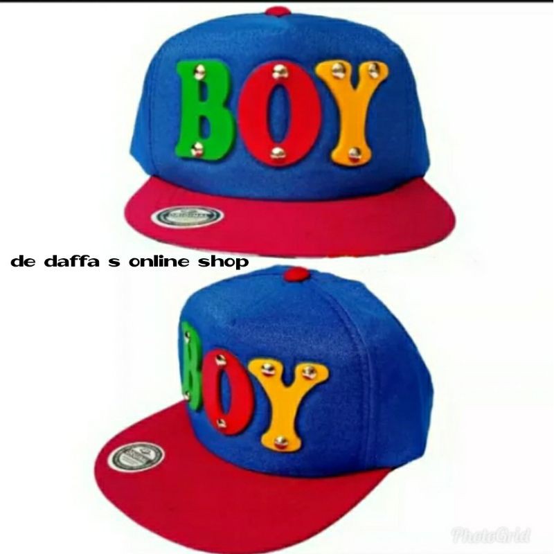 Topi Snapback Anak Gambar Karet timbul Topi Hip Hop Anak