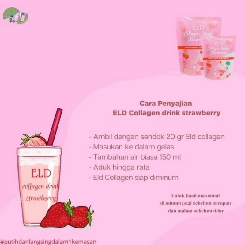 [BPOM] ELD Collagen Drink + Vit C Pemutih Badan dan Pelangsing Badan