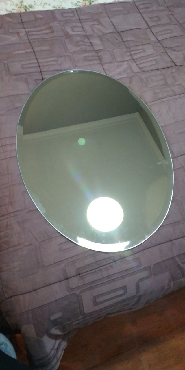 Cermin Gantung Cermin Oval Bevel 70x50cm