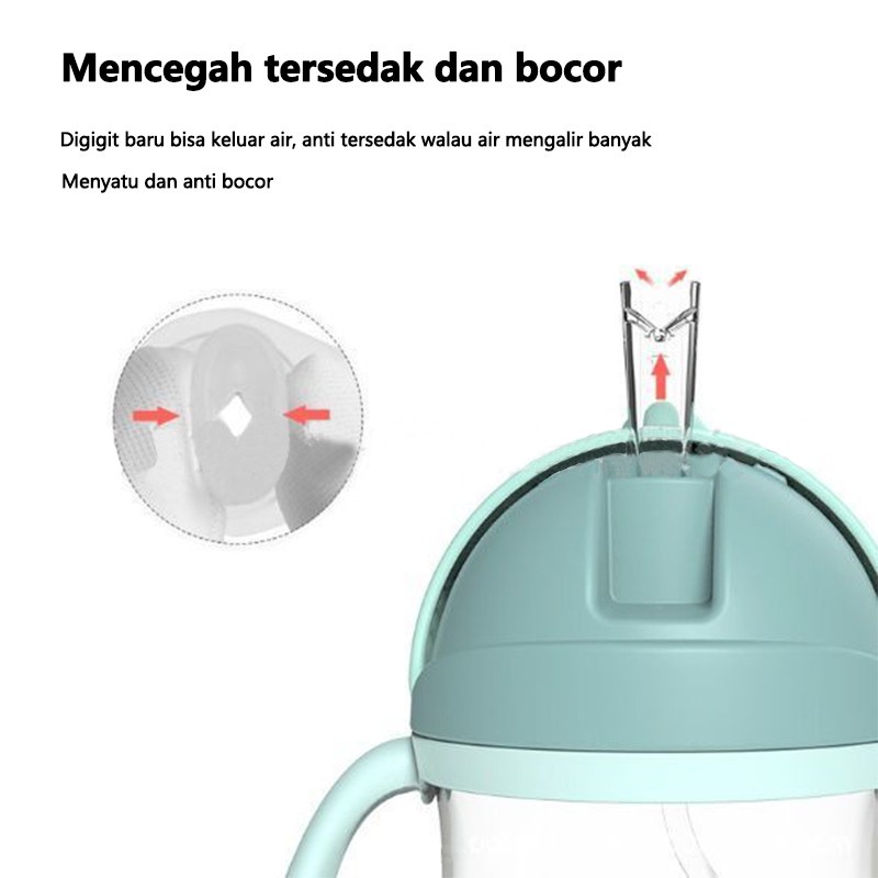 BPA FREE baby drink bottle / training cup / botol minum bayi an tumpah/C 205