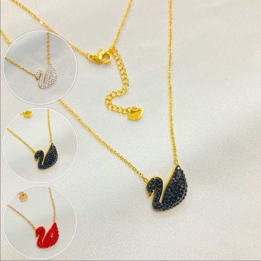 Kalung Angsa Titanium Premium Import Aksesoris Fashion wanita Korea Simple Mewah Elegan anti Karat  Aksesoris Wanita Perhiasan Korea  Perhiasan wanita /  Kalung  wanita terbaru kekinian /  Kalung  emas wanita /  Kalung  tangan wanita / Gelang wanita korea