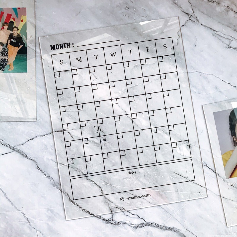 

ACRYLIC PLANNER | Monthly Planner