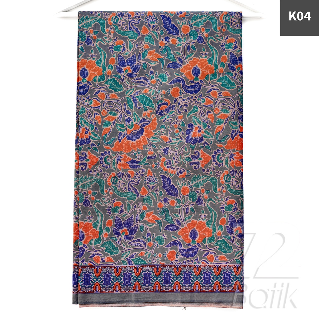 BAHAN BATIK PREMIUM Katun Motif Kembang Alas Warna Hitam Orange Hijau Biru 722056 Cap 72 Jarik Jarit Samping Kebat Panjang Batik Katun Modern Premium Bahan Seragam Batik Pernikahan Kantor Keluarga Murah Kamen Jadi Batik Bali Lembaran