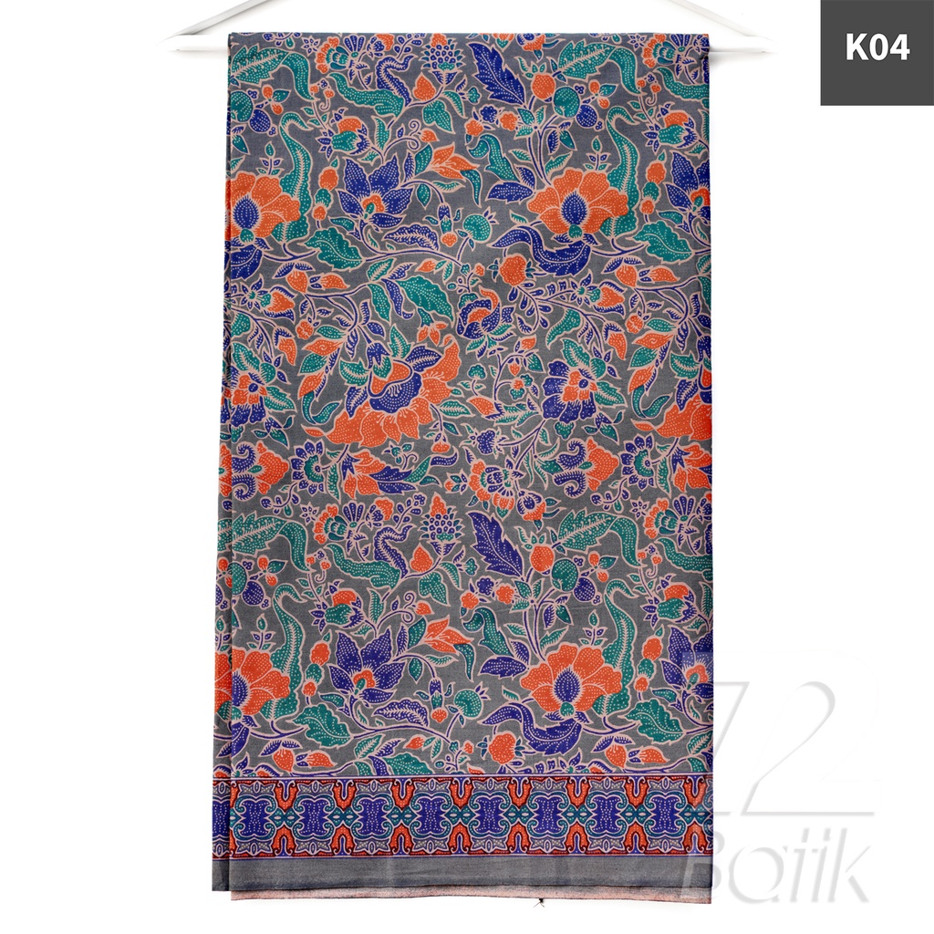 KAIN BATIK PREMIUM Bahan Katun Motif Kembang Alas Warna Coklat Tua Orange Biru Hijau 727888 Cap 72 Jarik Jarit Samping Kebat Panjang Batik Katun Modern Premium Bahan Seragam Batik Pernikahan Kantor Keluarga Murah Kamen Jadi Batik Bali Lembaran