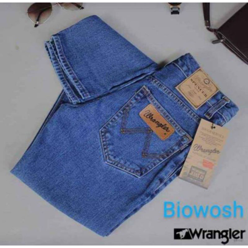 JJ - CELANA JEANS MODEL STANDAR REGULER WRANGL3R PRIA - COKLAT 28-38