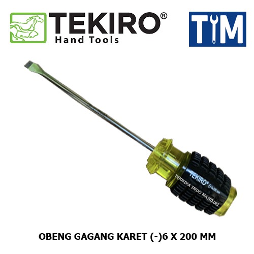 TEKIRO Obeng Gagang Karet -6 x 200 mm