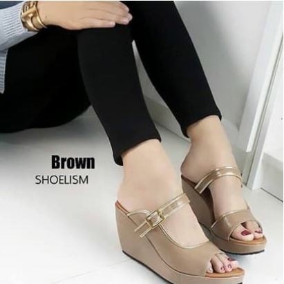 sandal wedges wanita