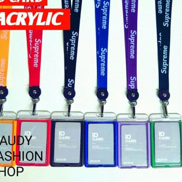 

Trendy Name tag ID CARD HOLDER Supreme ACRYLIC / GANTUNGAN NAMA .,