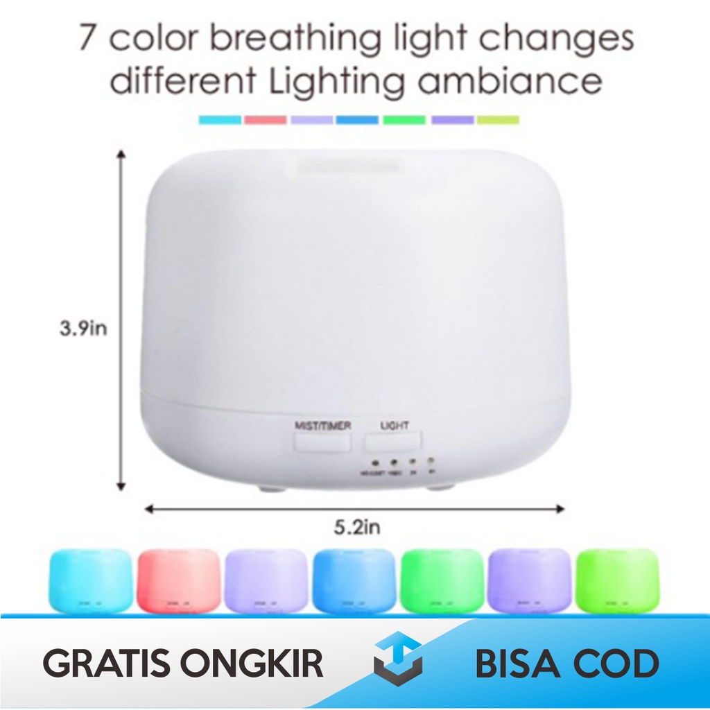 AROMATHERAPY HUMIDIFIER OIL DIFFUSER LED ORIGINAL BY TAFFWARE AIR HUMI