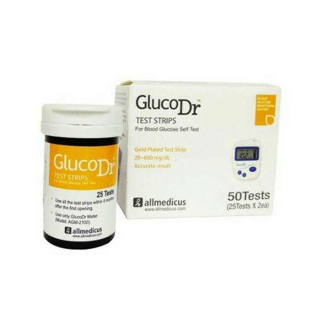 Alat Tes Gula Darah dan Strip Gluco Dr Bio Sensor GlucoDr Biosensor AGM 2100 Murah