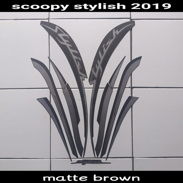 stiker motor scoopy stylish 2019 mattebrown