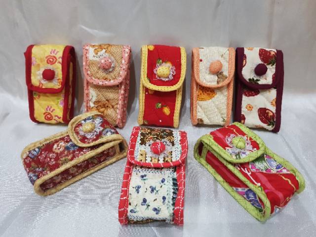 DT3 - Tempat tissue / travel pouch / dompet tissu kain  ukuran saku souvenir pernikahan kado murah