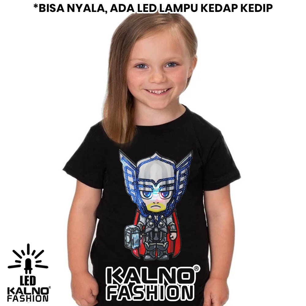 kaos baju anak THR 1 LED umur 1 - 7 tahun bisa nyala - THR KAOS LED KAOS NYALA