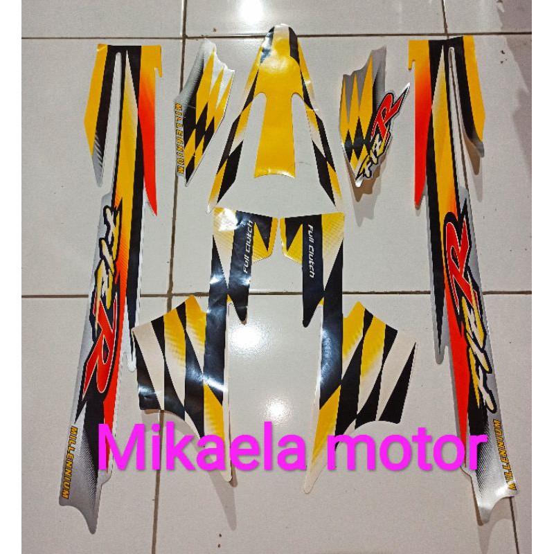 stiker striping lis les polet body fizr mille millenium kuning silver