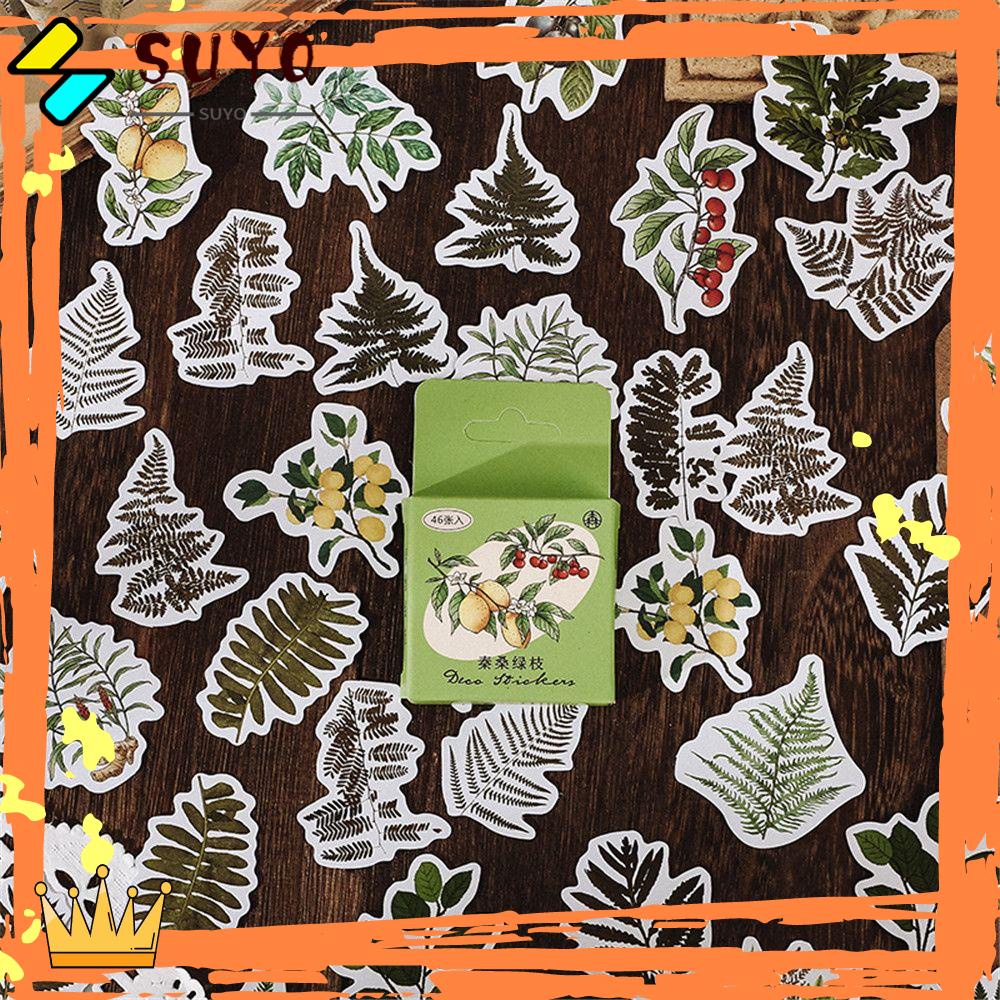 Suyo 46Pcs / Lot Stiker Label Gaya Vintage Untuk Diary / Foto