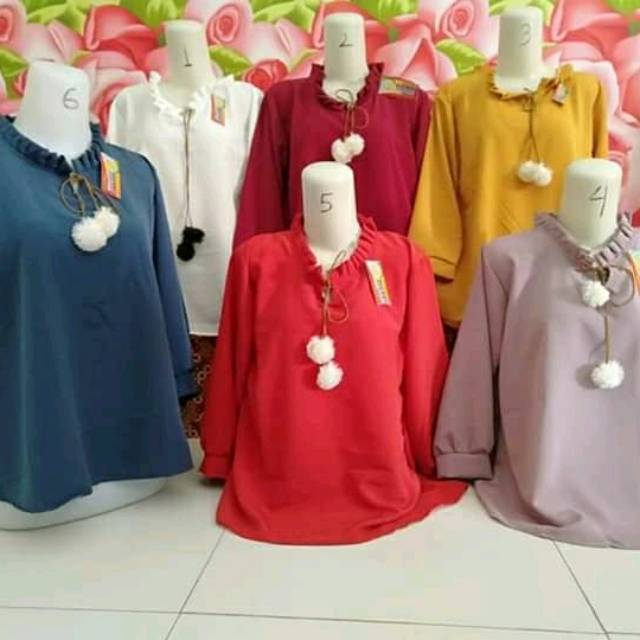 (50 pcs) Paket usaha baju wanita atasan murah blouse isi 50pcs