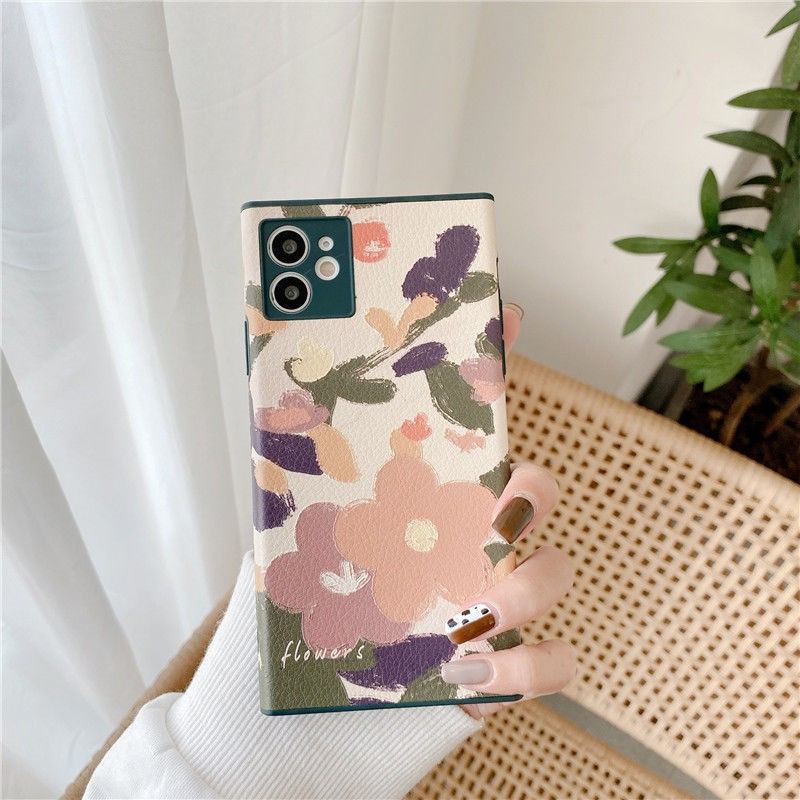 Mobile Phone Case Soft Silicone Anti-drop Floral Texture Is Suitable For Iphone Xr X 11 12 Promax 7plus 8plus Se X Xs Xr Xsmax 11 11pro 12 Edge