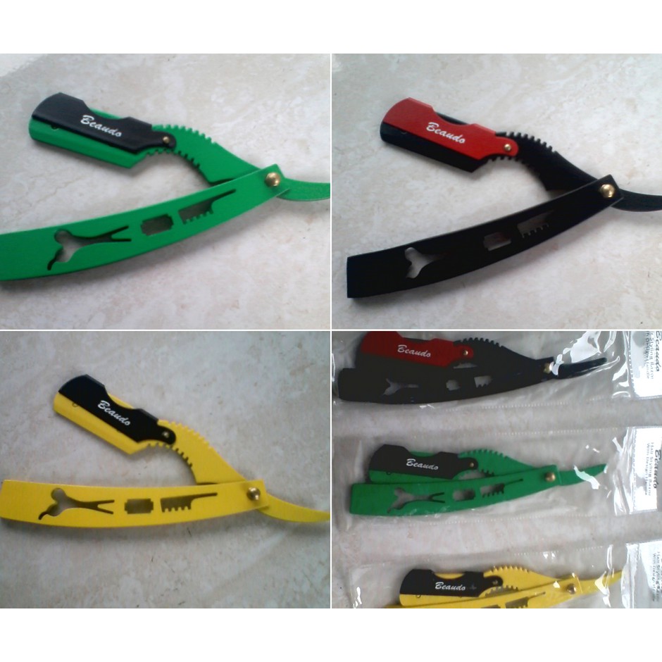 

Pisau cukur Barber artistik full metal-full colour