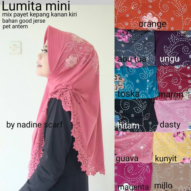 Khimar laser payet / rumana payet
