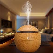 Humidifier Diffuser Aroma Terapi Essential Oil BULAT MOTIF KAYU 130ML DIFFUSER AROMA TERAPI ESSENTIAL OIL PENGHARUM RUANGAN