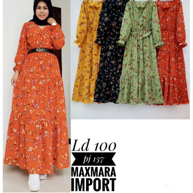 Gamis Bunga Import