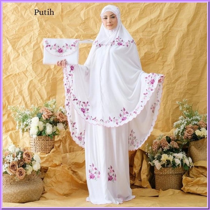 Mukena Marble Tensel Jumbo Size Dewasa Cantik Kekinian Modern Modis Fashion Muslim Muslimah Batik Wa
