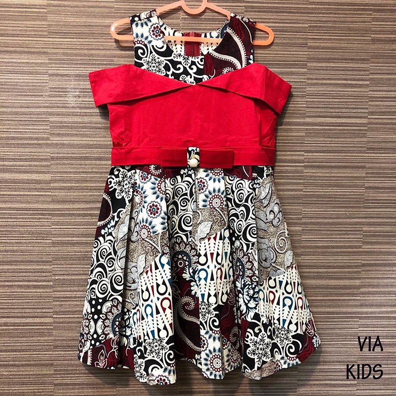 VIA KIDS DRESS - Dress Batik Anak Wanita / FIA