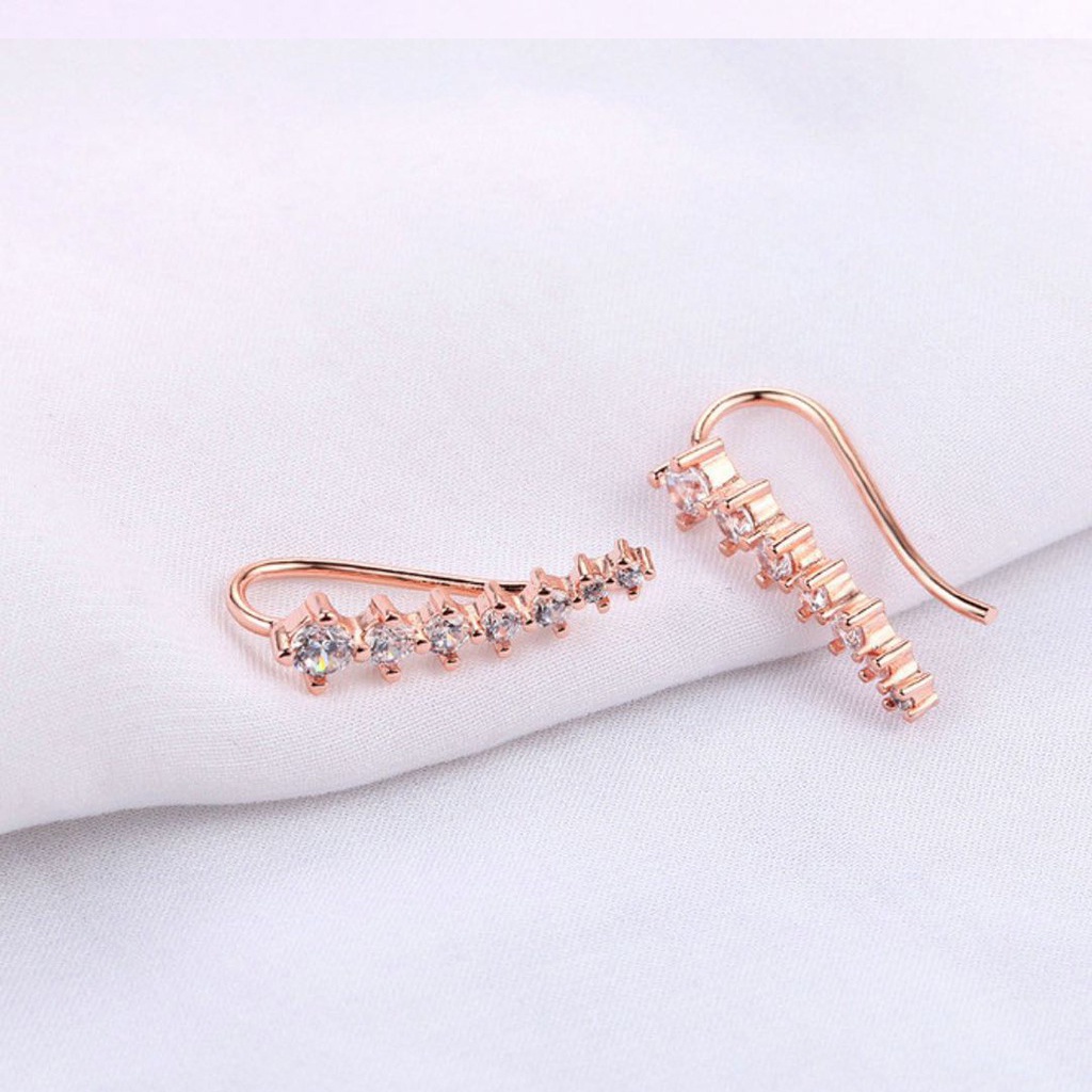INDOMINI A060 Anting Summer Martinez Fashion Korea Tindik atau Tusuk Garis Comet Berlian Wanita Aksesoris Murah