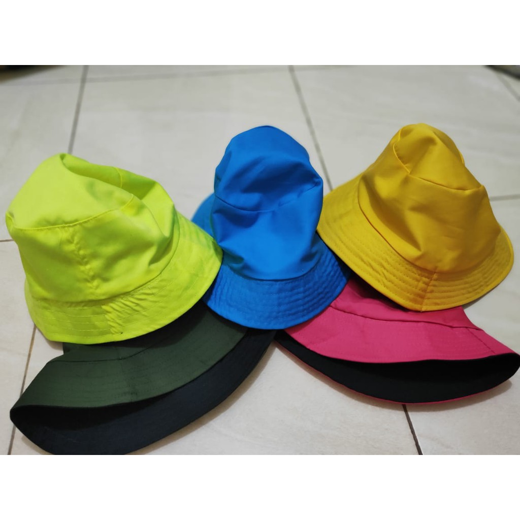 TOPI BUCKET HAT POLOS - TOPI RIMBA POLOS - BUCKET HAT PREMIUM POLOS