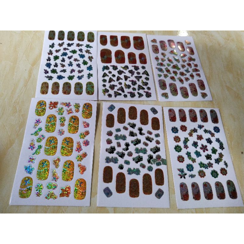 

stiker kuku 3d 6 pcs
