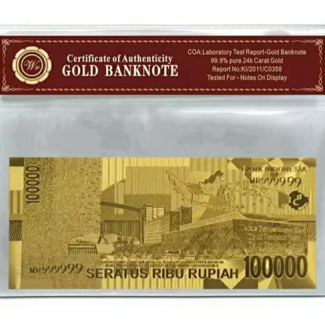 KUNO-UANG- UANG KUNO 100000 GOLD FOIL EMAS -UANG-KUNO.