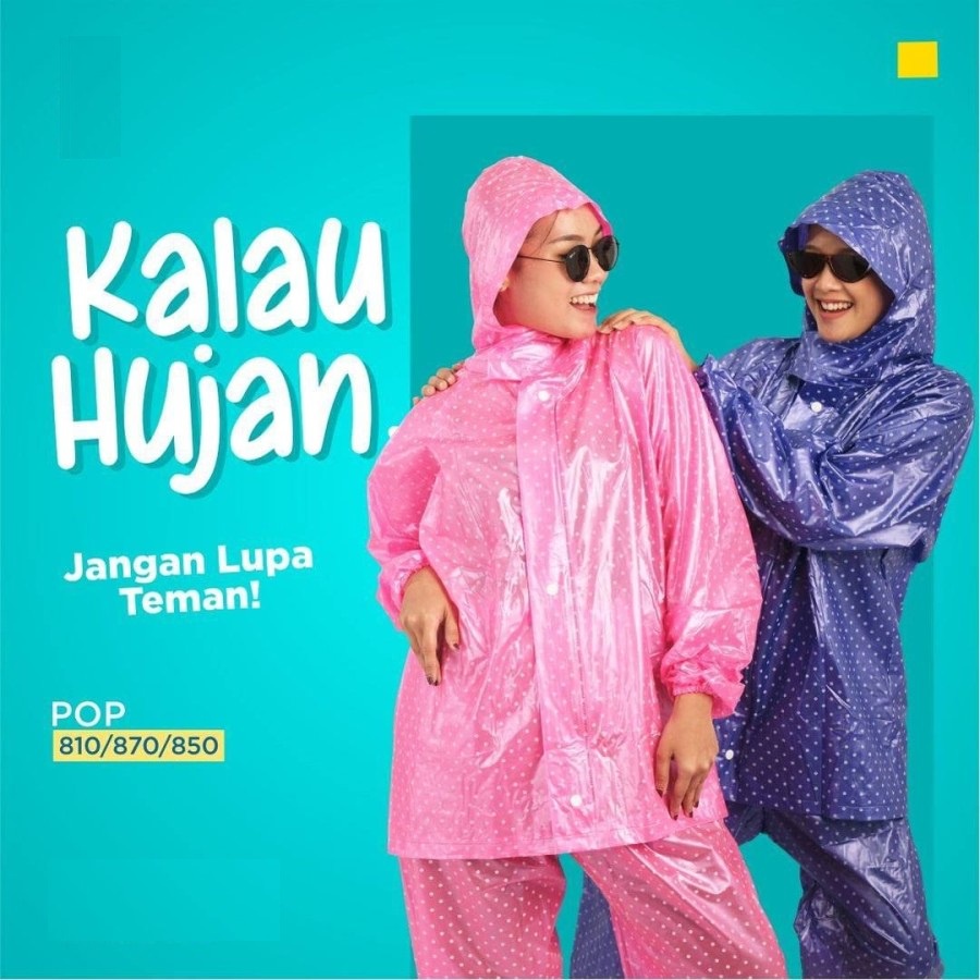 jas hujan jaket celana polkadot - onde previa 810 setelan polkadot