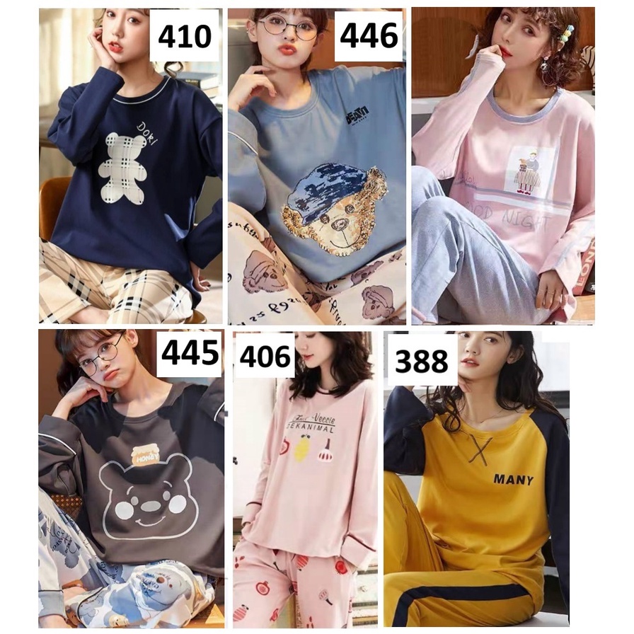 BAJU TIDUR PIYAMA WANITA CEWEK IMPORT MURAH BAGUS