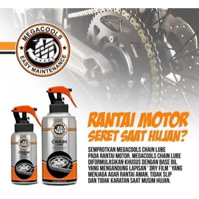 Chainlube Pelumas rantai sepeda pelumas rantai sepeda motor megacools 300ml